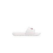 Nike Komfort Slide Tofflor med Swoosh Logo White, Dam