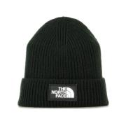 The North Face Logo Box Cuffed Beanie Black, Herr