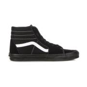 Vans Hög Topp Mocka Canvas Sneaker Svart Black, Herr