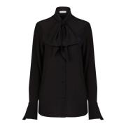 Nina Ricci Svart Bågskjorta - Stilfull - Black, Dam