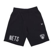 New Era NBA Wordmark Tracksuit Shorts Svart/Vit Black, Herr