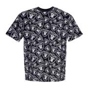 New Era Lasrai Raiders All Over Print Tee Black, Herr