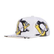 Mitchell & Ness Pittsburgh Penguins Flat Visirkeps White, Herr