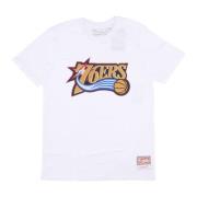 Mitchell & Ness Philadelphia 76ers Logo T-shirt Vit White, Herr