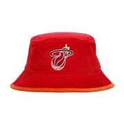 Mitchell & Ness Miami Heat Velvet Bucket Hat Red, Herr