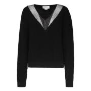 Genny Svart Sweater Kollektion Maglieria Black, Dam