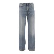 Haikure Denim Jeans Regular Fit Tvättad Effekt Blue, Dam