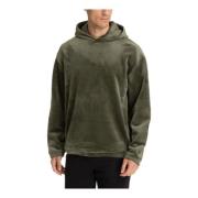 Emporio Armani EA7 Enfärgad Logo Hoodie med Fickor Green, Herr