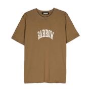 Barrow Brun Logo Print Crew Neck T-shirt Brown, Herr