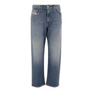 Diesel Stretch Bomull Denim Jeans med Tvättad Effekt Blue, Dam