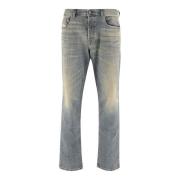 Diesel Stretch Cotton Denim Regular Fit Jeans Blue, Herr