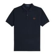 Fred Perry Slim Fit Plain Polo Navy Blue, Herr