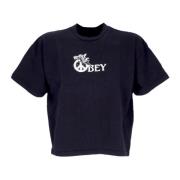 Obey Peace Angel Crop Tee Svart Black, Herr