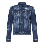 Dsquared2 Faded Blue Denim Worker Jacket Blue, Herr