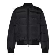 Dsquared2 Svart Quiltad Puffer Bomberjacka Black, Herr