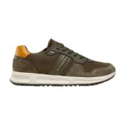 Tommy Hilfiger Grön Textil PU Läder Sneakers Green, Herr