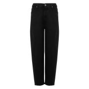 Dondup Stiliga Cropped Jeans för Kvinnor Black, Dam