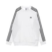 Adidas 3-stripes Crew Neck Sweatshirt Vit White, Herr