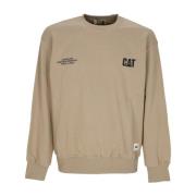 CAT Crewneck Sweatshirt Lemon Pepper Beige, Herr