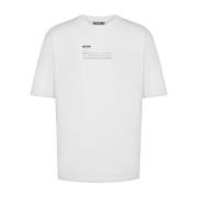 Moschino Logo Print Crew Neck T-shirts White, Herr