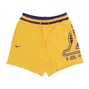 Nike Lakers Fleece Shorts Courtside Yellow, Herr