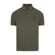 Stone Island Brun Polo Tröja med Randiga Detaljer Brown, Herr