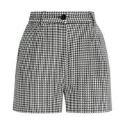 Dolce & Gabbana Hundtandsmönstrade shorts Black, Dam