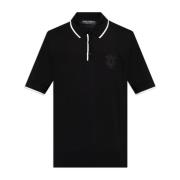 Dolce & Gabbana Bomullspolo med logotyp Black, Herr