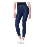 Lee Högmidjade skinny jeans - Mörk denim Blue, Dam