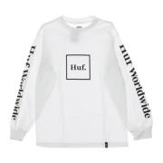 HUF Herr Långärmad T-shirt Vit/Svart White, Herr