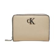 Calvin Klein Minimal Monogram Plånböcker Beige, Dam