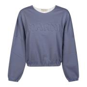 Marni Stilren Gircollo Over Sweatshirt Blue, Dam