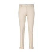 Dondup Slim Fit Viscose-Mix Byxor Beige, Herr