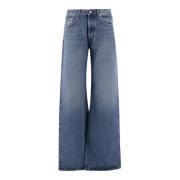 Armarium Denim Wide Leg Jeans Regular Fit Blue, Dam