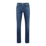 Jacob Cohën Blå Bard Stretch Slim Fit Jeans Blue, Herr