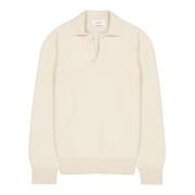 Laneus Långärmad Stickad Polo Tröja Beige, Herr