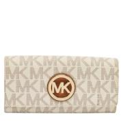 Michael Kors Pre-owned Pre-owned Belagd canvas plnbcker White, Dam