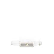 Chanel Vintage Pre-owned Laeder crossbodyvskor White, Dam