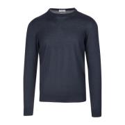 Fedeli Blått Silke Kashmir Pullover Blue, Herr