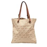 Michael Kors Pre-owned Pre-owned Canvas handvskor Beige, Dam