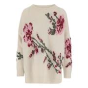 Blumarine Rose Jacquard Ulltröja Multicolor, Dam