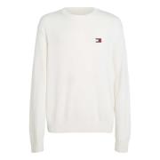 Tommy Hilfiger Vit Tryckt Stickad Tröja Herr White, Herr