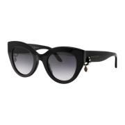 Alexander McQueen Stiliga solglasögon Am0417S Black, Dam