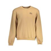 Guess Höjd Avslappnad Beige Sweatshirt med Rund Hals Beige, Herr