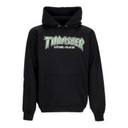 Thrasher Svart huvtröja med känguruficka Black, Herr