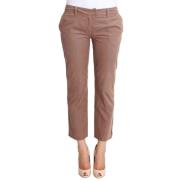 Costume National Snygga Brun Cropped Corduroy Byxor Brown, Dam