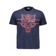 Plein Sport Dynamisk Blå Tryckt T-shirt Blue, Herr