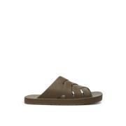 Bottega Veneta Bruna Bomulls Sandaler Gray, Herr