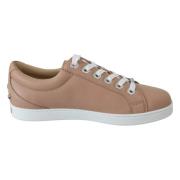 Jimmy Choo Puderrosa Läder Sneakers Pink, Dam