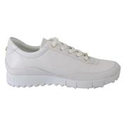 Jimmy Choo Elegant vita ldersneakers White, Dam